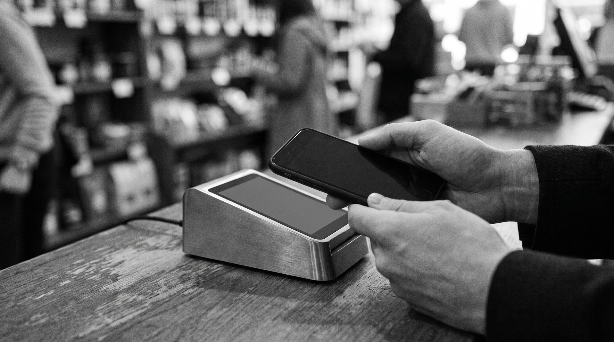 Paiement sans contact avec un téléphone sur un terminal