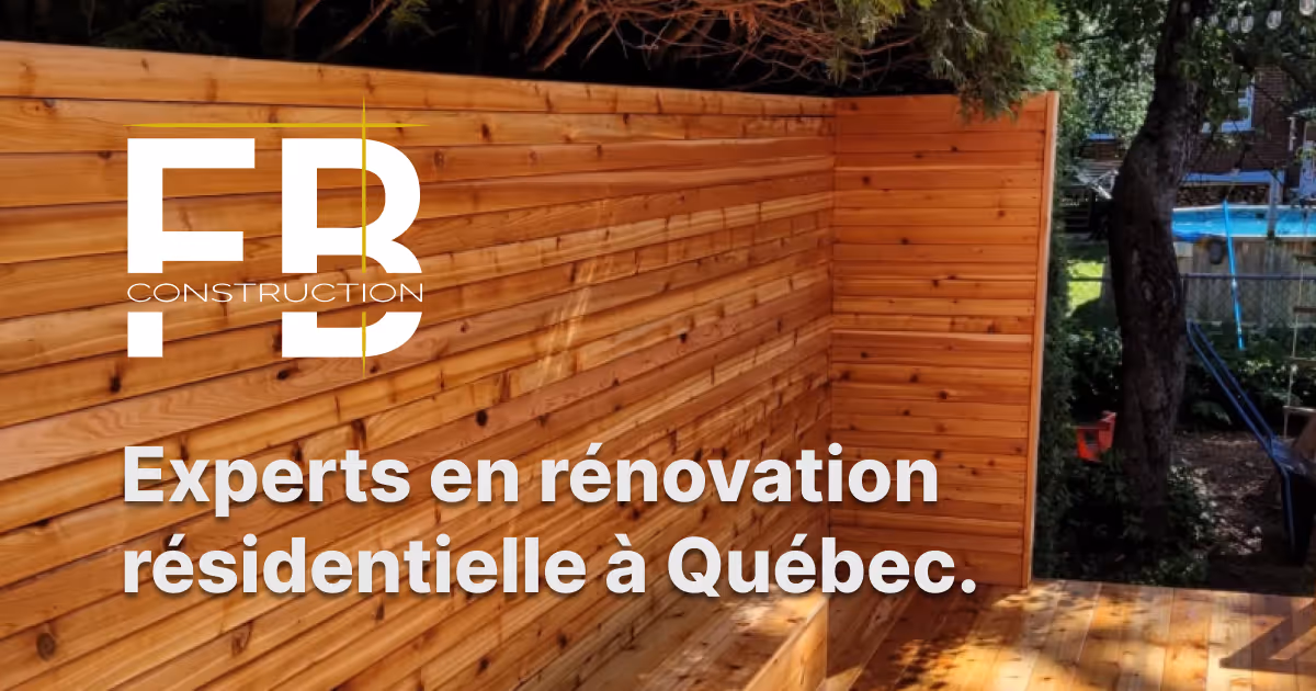 Site web FB Construction — François Bergeron, expert en rénovation résidentielle à Québec.