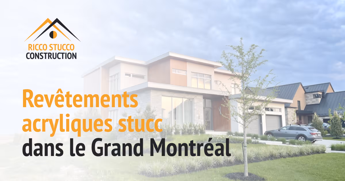 Site web Construction Ricco Stucco — revêtements acryliques, SIFE et stucco pour façades dans le Grand Montréal.